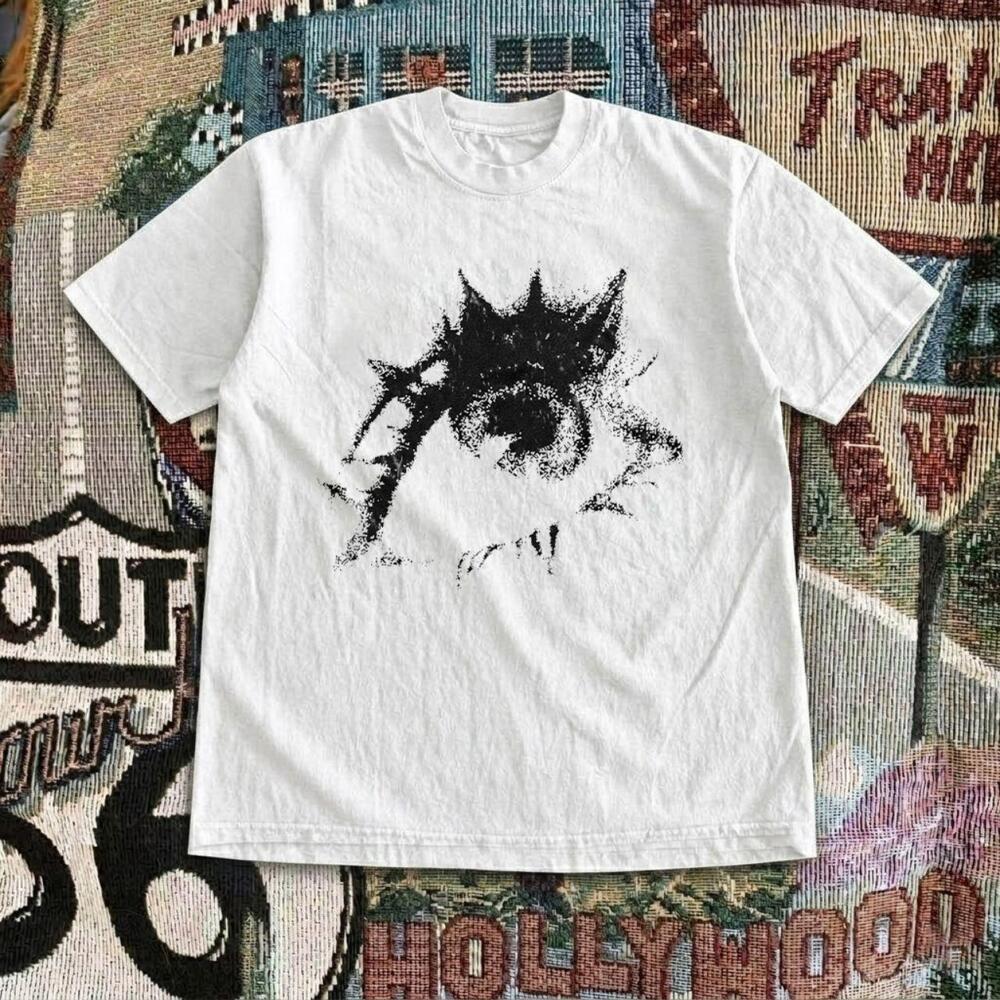 Spiky Crown Eye Grunge Streetwear Alt Emo Y2K Graphic Tee
